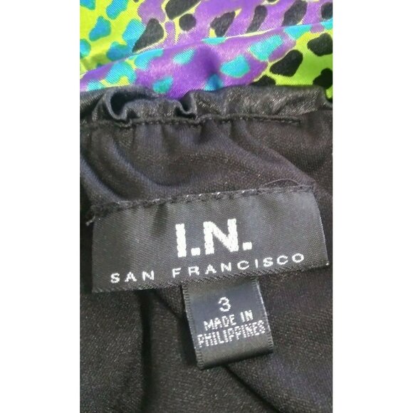 I.N. San Francisco Strapless Animal Print Party Dress Size 3 Multicolor - Picture 8 of 10